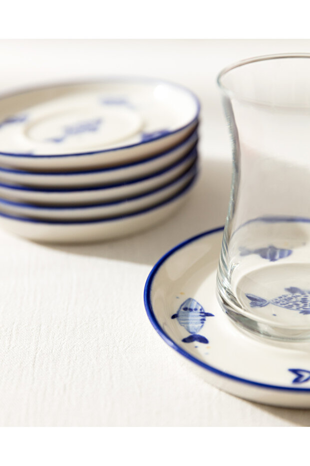 Grande Poisson 6'lı Çay Tabağı Seti - 1