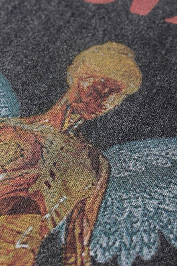 Uniszex Nirvana Angel mosott póló, antracit - 6