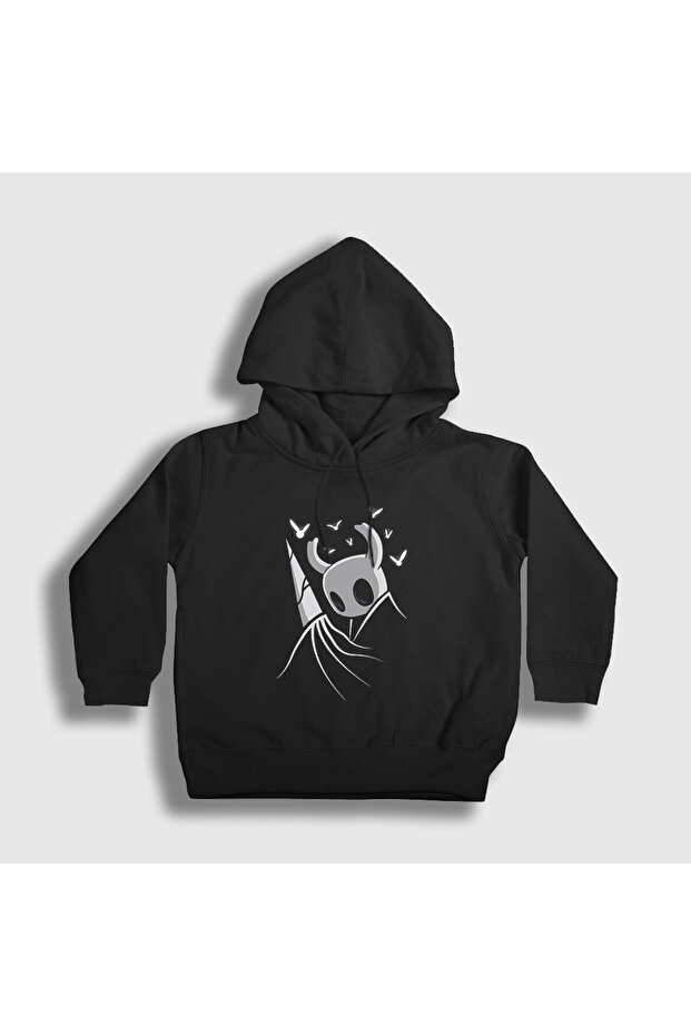 Unisex Kids Black Nail Game Hollow Knight Hooded Sweatshirt 492457Tt