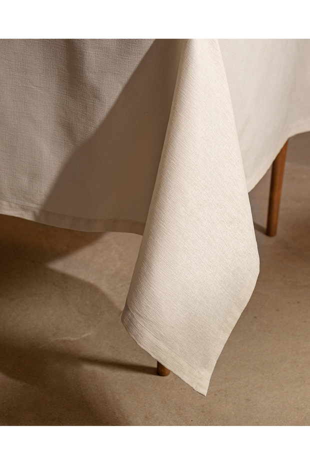 Brume Leke Tutmaz Masa Örtüsü - Ekru - 160x300 cm - 3