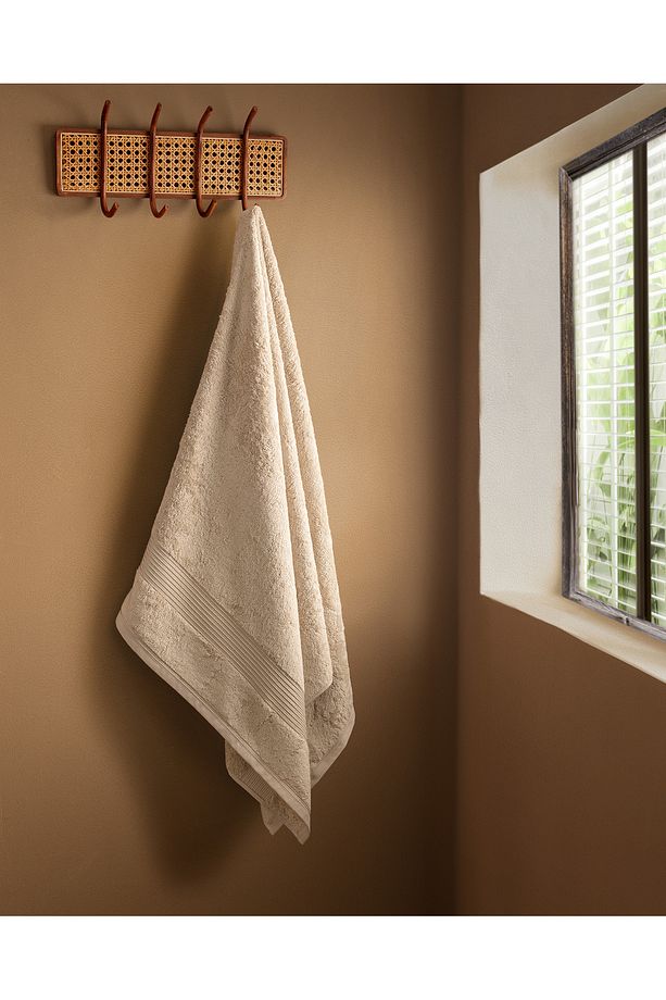 Clarette Banyo Havlusu - Bej - 90x150 cm - 1