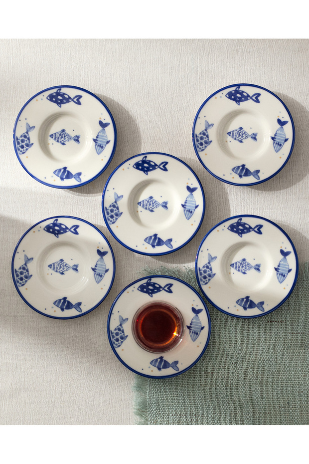 Luxe Poisson 6'lı Çay Tabağı Seti - 3