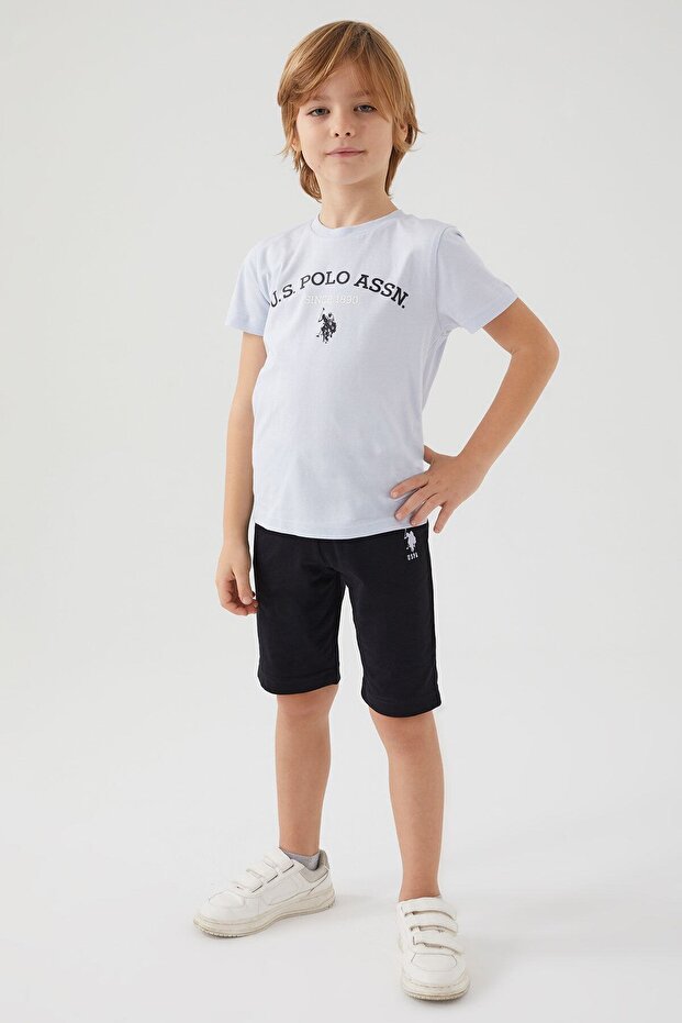 طقم برمودا أولاد باللون الأزرق من U.S. Polo Assn