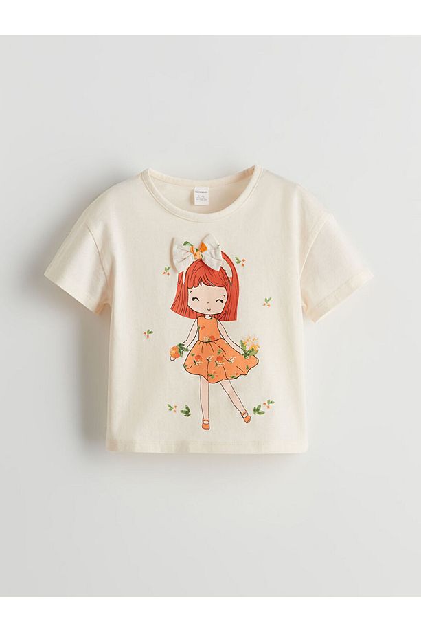 LCW Kids Baskılı Kız Çocuk Tişört ve Tütülü Etek 2'li - 2