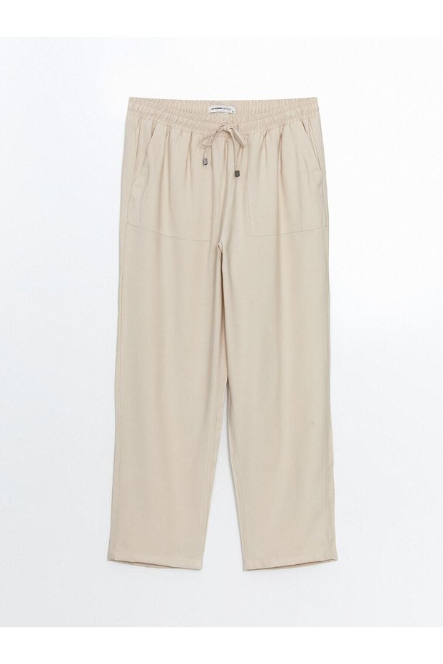 Lcw Grace Carrot Cut Women's Trousers with Elastic Waist