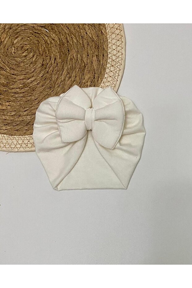 Double Layer Solid Color Baby Girl Bonnet with Bow 0-12 Months