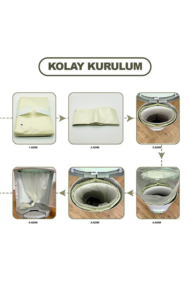 16 Lt Çöp Kutuları Ile Uyumlu 1000 Bebek Bezi Kapasiteli Bahar Çiçekleri Kokulu Yerli Çöp Poşeti - 2
