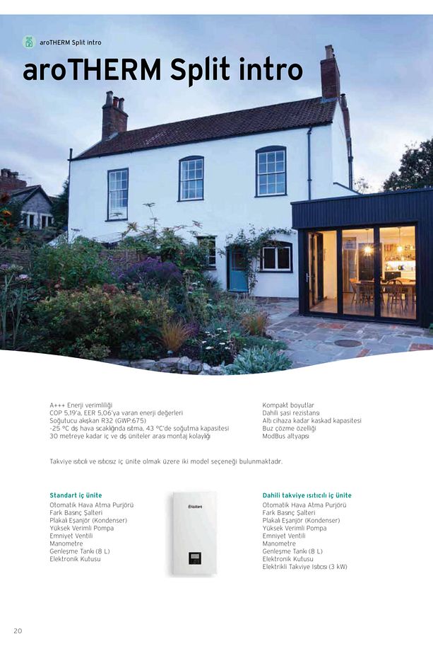 VAİLLANT AROTHERM SPLİT 8 KW İNTRO ISI POMPASI (İÇ ÜNİTE + DIŞ ÜNİTE) - 3
