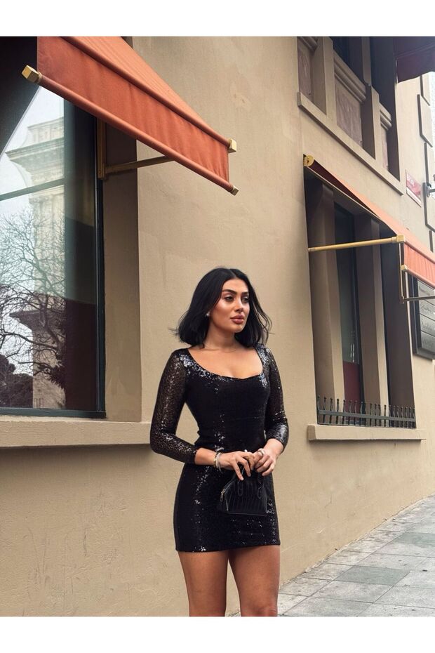 PUL PAYET ELBİSE - 1