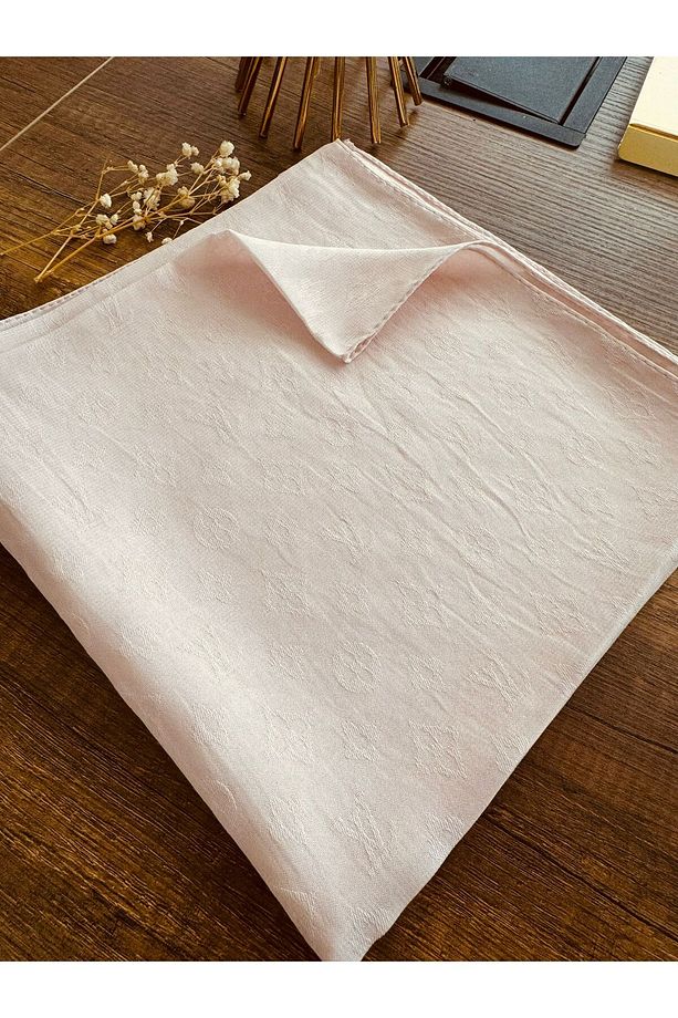 LV Krep Kraş Jakar Eşarp - Soft Pembe - 1