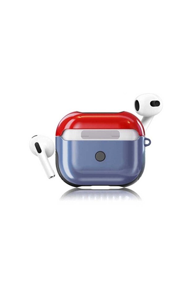 Case Shockproof Silicone, Blue-Red - 1