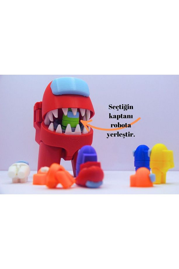 Amongus Oyuncak Robot Impostor 8 Figürlü Tam Set Orijinal Detaylar Kaliteli Üretim - 4