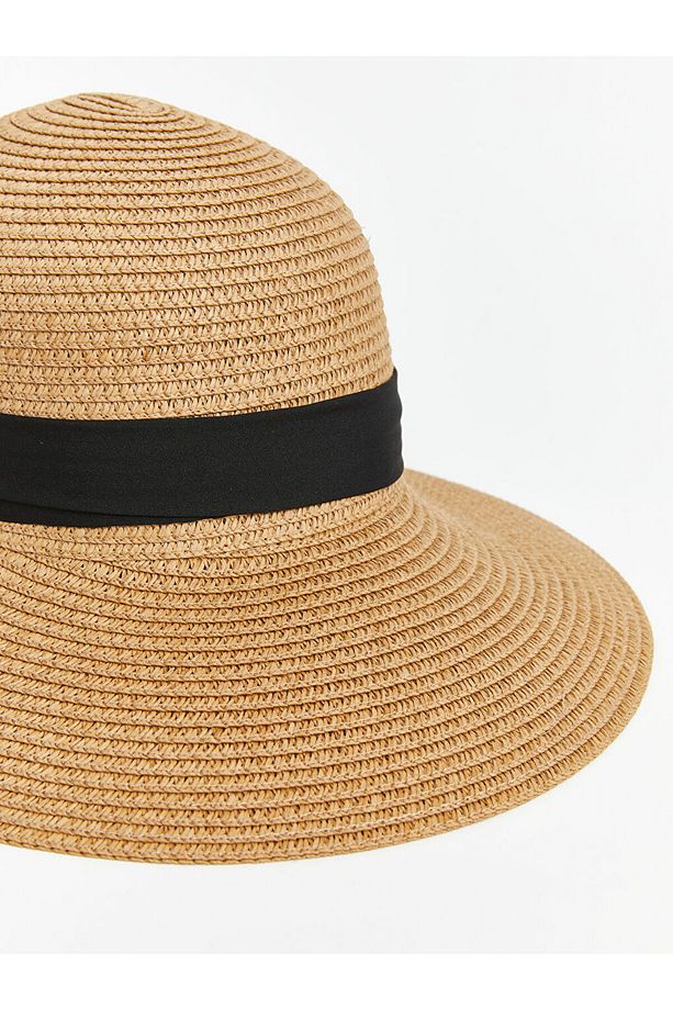 LCW ACCESSORIES Bej Kadın Hasır Şapka - 3