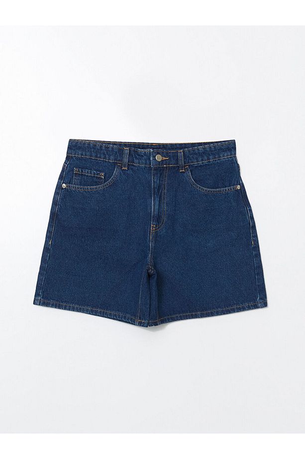 LCW Jeans İndigo Standart Fit Kadın Jean Şort - 1