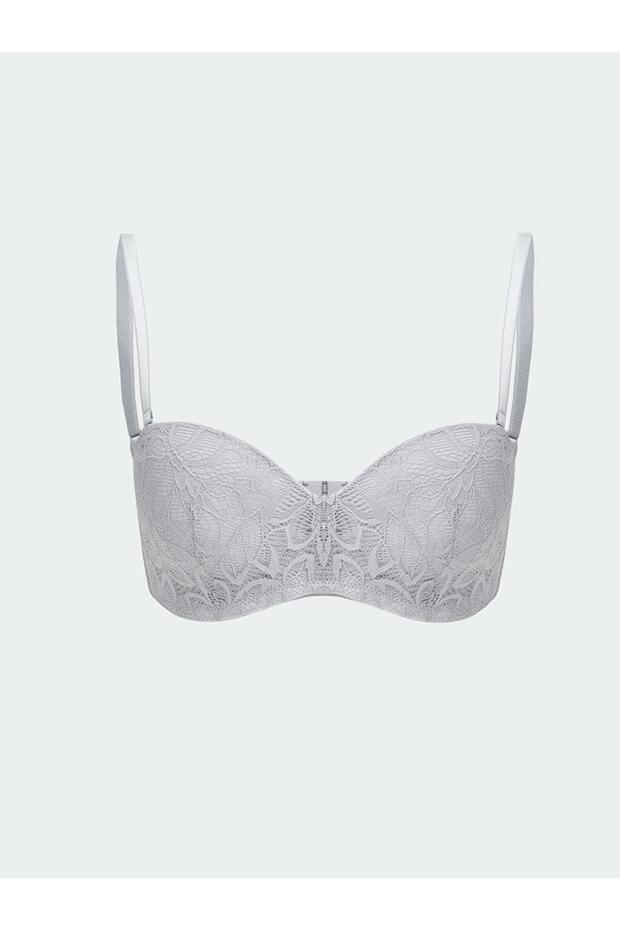 Lcw Dream Beige Underwire Padded Lace Strapless Bra
