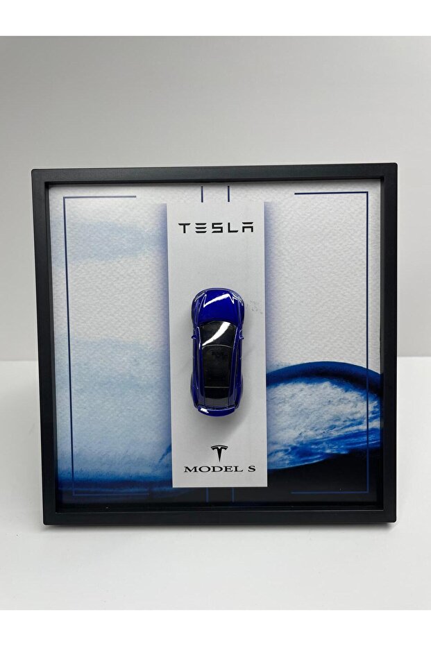 Çerçeveli 20X20 Ebatlı Model Araç Tesla Model S - 5
