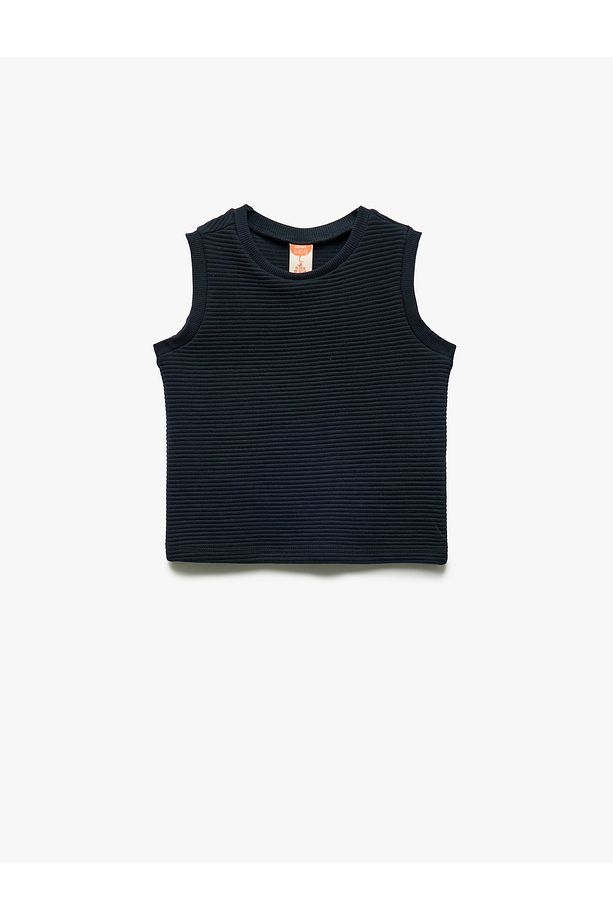 Pamuklu Bisiklet Yaka Basic Atlet - 1