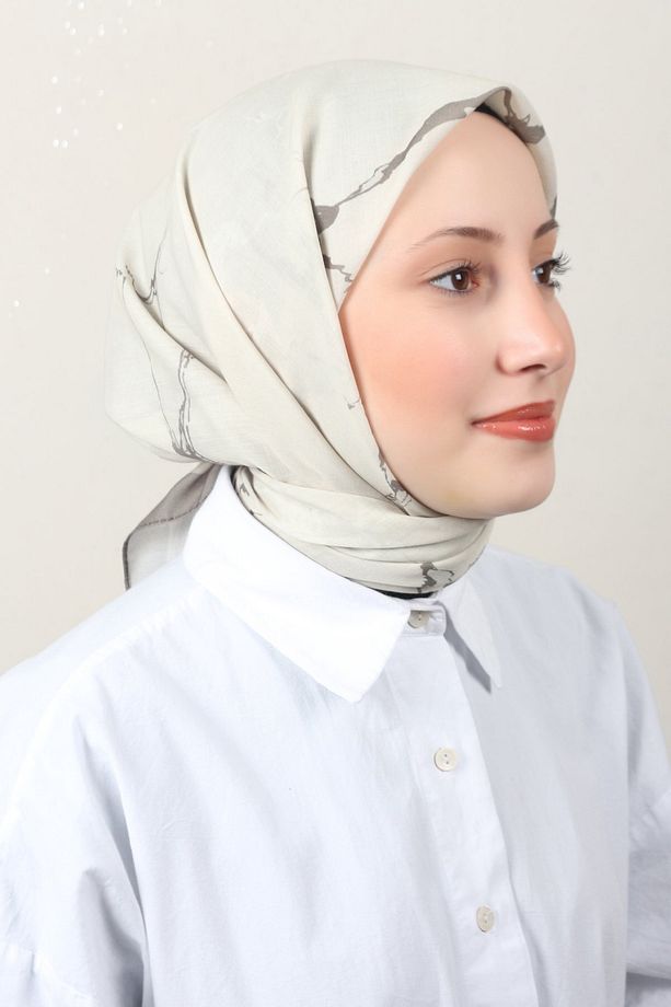 Lux Soft Pamuklu Eşarp 4040-Çağla - 2