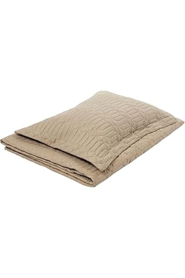 Taç Parley Düz%100 Polyester Yatak Örtüsü Seti, Vizon, Tek Kişilik - 1