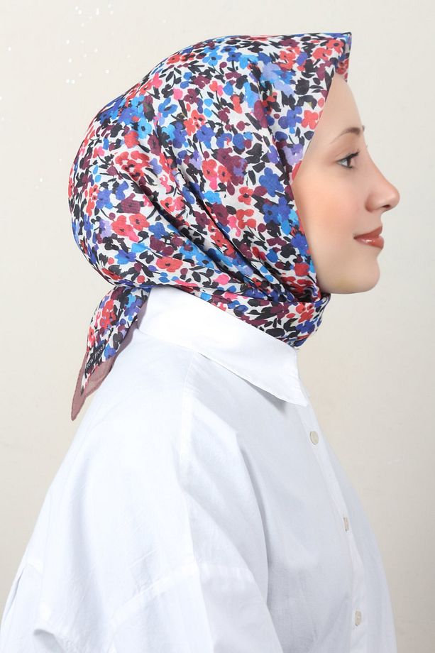 Lux Soft Pamuklu Eşarp 4040-187 Açık Kahve - 1