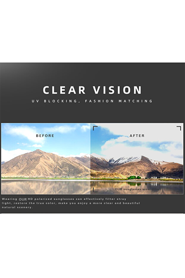 نظارات شمسية TR POLARIZED للرجال ذات الإطار المربع/المستطيل - 3