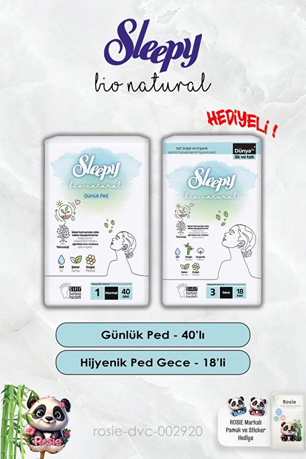 Sanitary Pad - Night 18S and Daily Normal 40S Bio Natural and Rosie