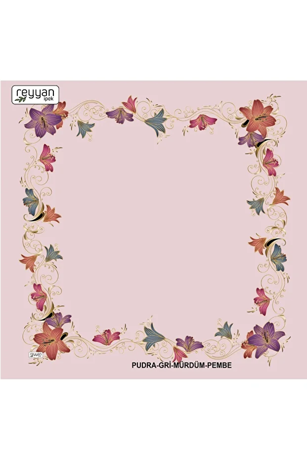 Silk Patterned Embroidery Writing - Pattern-05 - Color-21 - 1