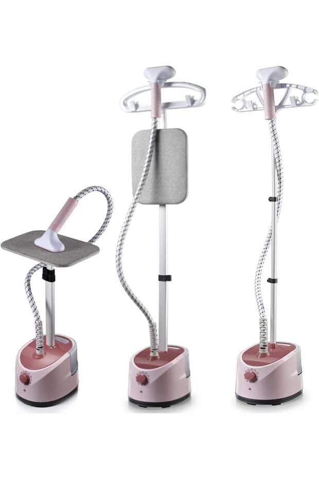 2000W Vertical Clothes Garment Steamer, Height Adjustable Steamer Built-in Ironing Board, 40 Second