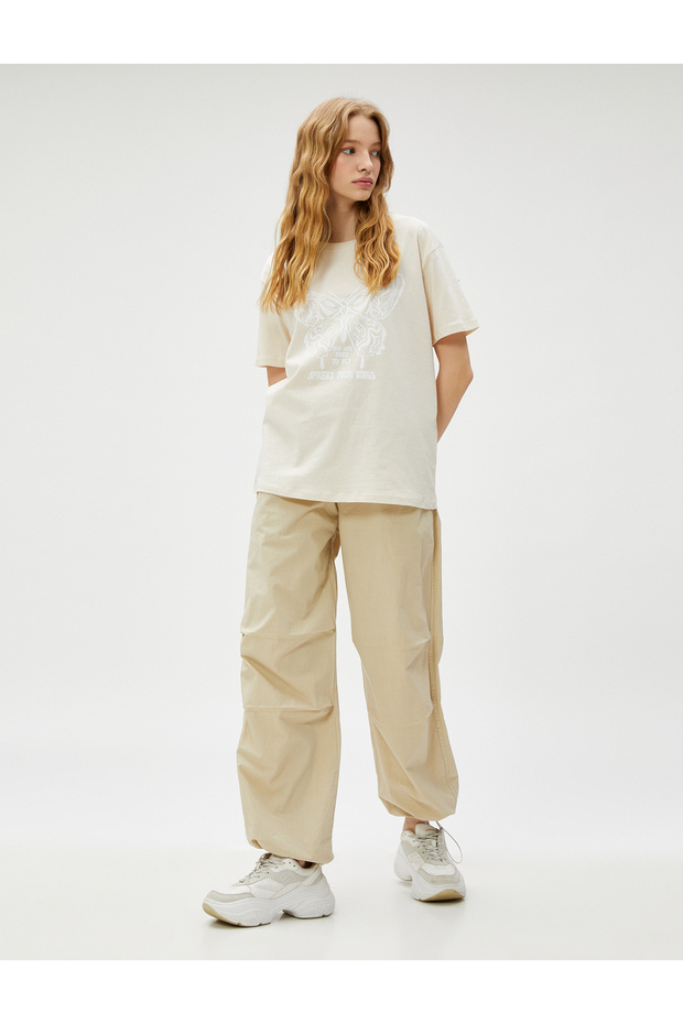 Printed T-Shirt Crew Neck Short Sleeve Cotton