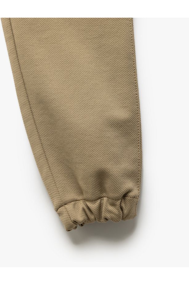 Cep Detaylı Beli Bağlamalı Basic Pantolon Görünümlü Jogger Eşofman Altı - 6