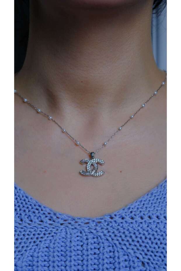 Gümüş Çelik Kolye - 2