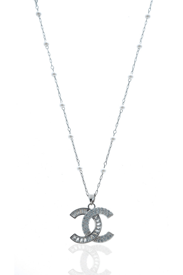 Gümüş Çelik Kolye - 1