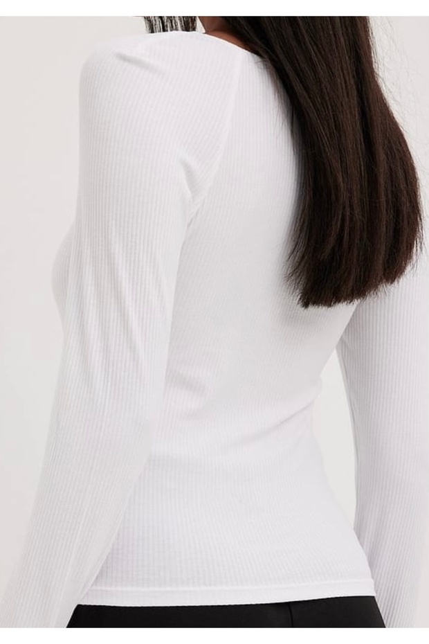 Kare Yaka Fitilli Bluz - 3