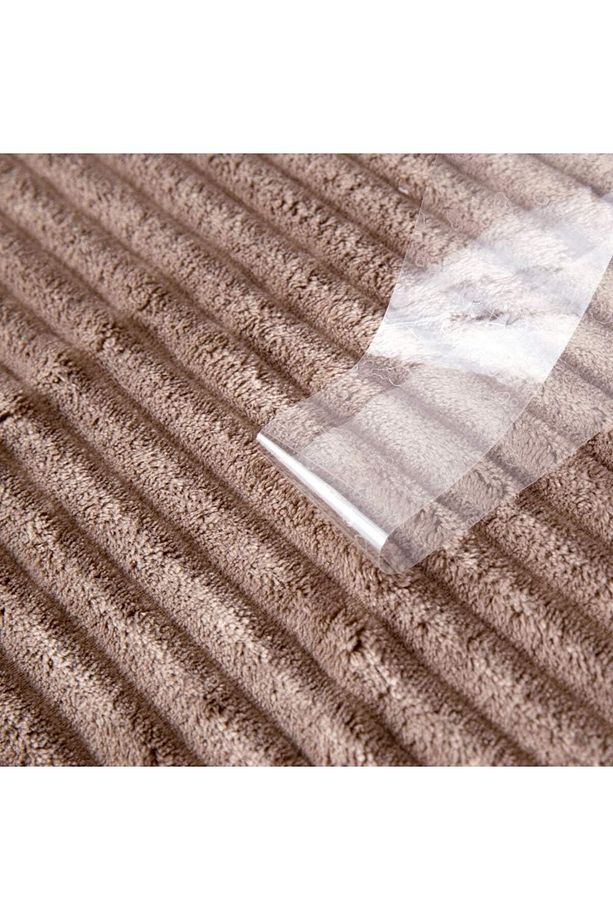 Soft Çizgili Welsoft Yatak Örtüsü/ Battaniye 200x220 (KAHVE) - 6