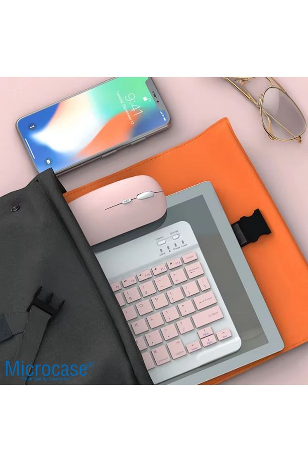 Tablet ve Telefonlar için Bluetooth Klavye ve Mouse Set - AL3476 Su Yeşili - 3