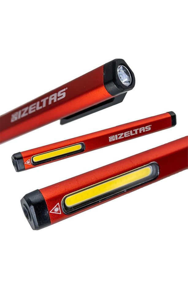 İzeltaş COB LED Şarjlı Lazer Pointer Kalem Tipi Fener 300 lm - 5