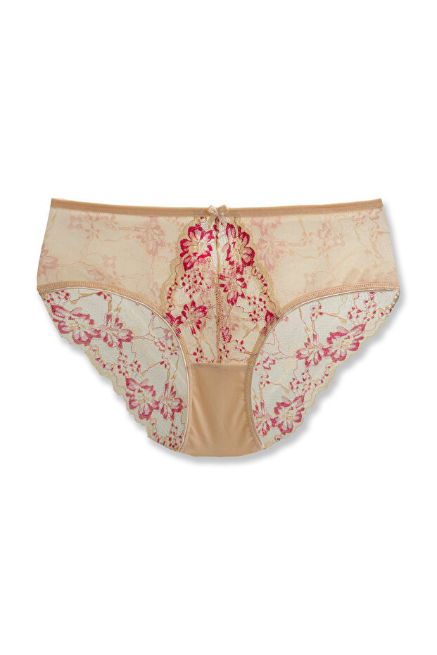 Double Color Lace Tulle High Waist Women's Panties