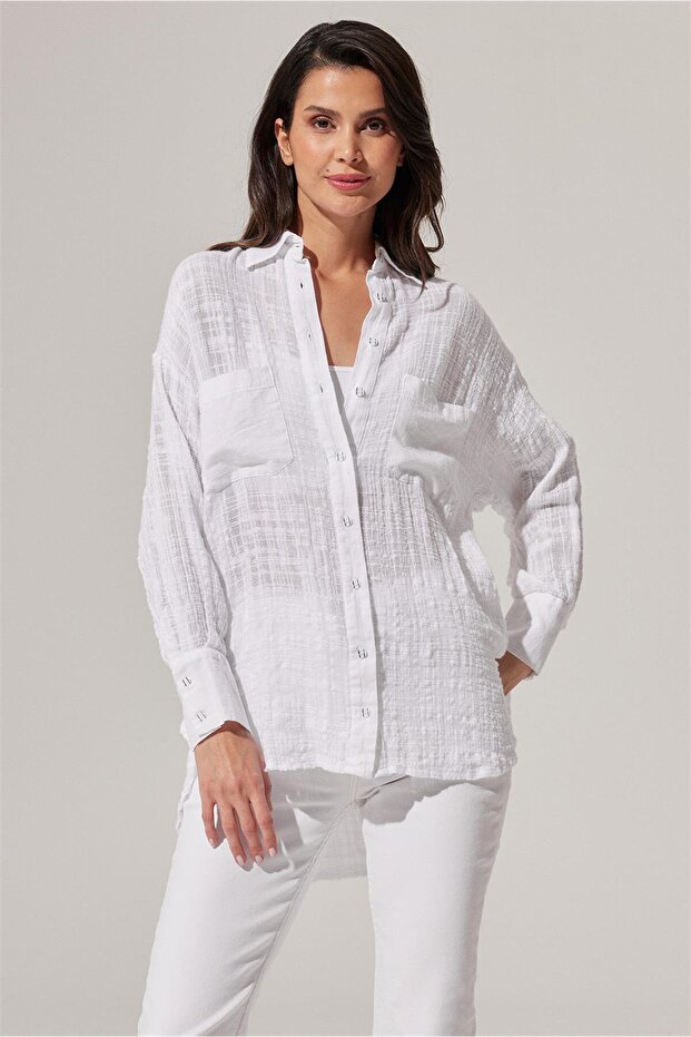 Over Size Cepli Gömlek - 4