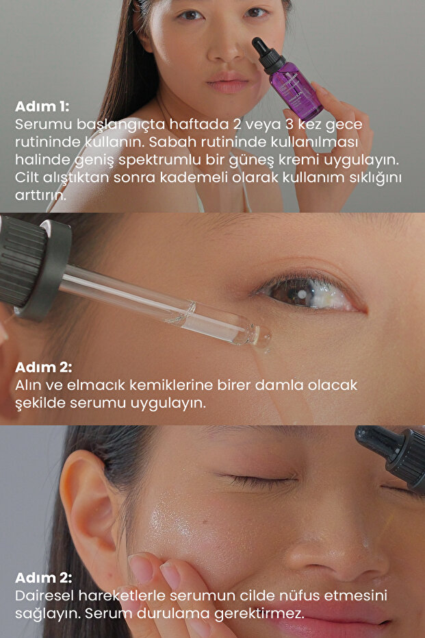 Retinol Serum 30ml - %0.3 Retinol İçeren İnce Kırışıklık Karşıtı Sıkılaştırıcı Vegan (%10 SKUALEN) - 4