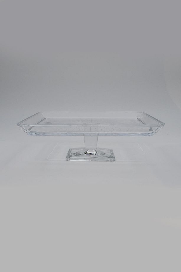 Madlen Kare Ayaklı Servis Tabağı 24 Cm - 1