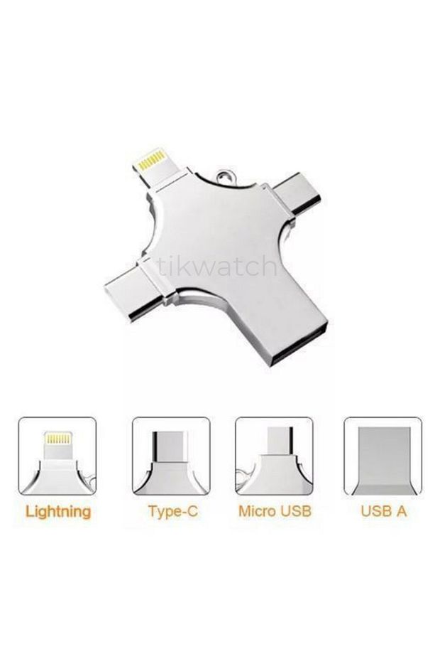 64 GB Type-C - Usb - MicroUsb - Lightning Bellek Okuyucu Ios-Android Uyumlu Mac Uyumlu Yüksek Hızlı - 3
