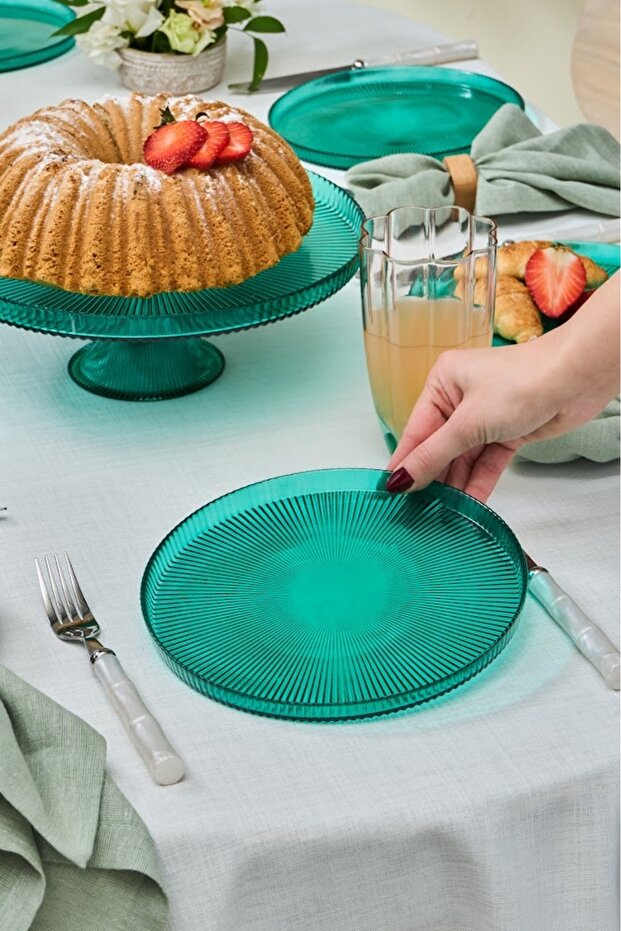 Massimo Cam 7 Parça Pasta / Tatlı Seti 28 Cm - 2