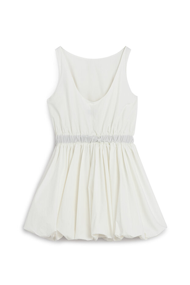 Balon Etekli Mini Elbise - 8