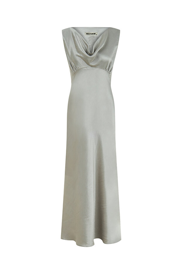 Degaje Yaka Maxi Elbise - 8