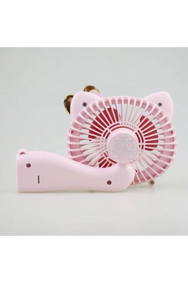 Mini El Fanı Şarjlı Taşınabilir Katlanır Ledli Serinletici Vantilatör Pervane - 7