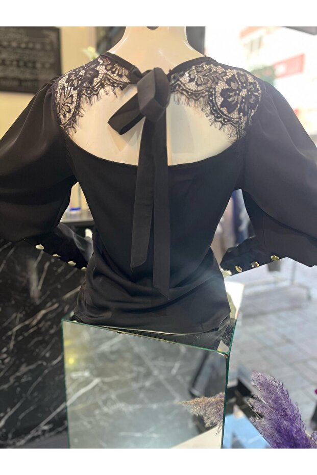 sırt dekolteli gömlek - 4