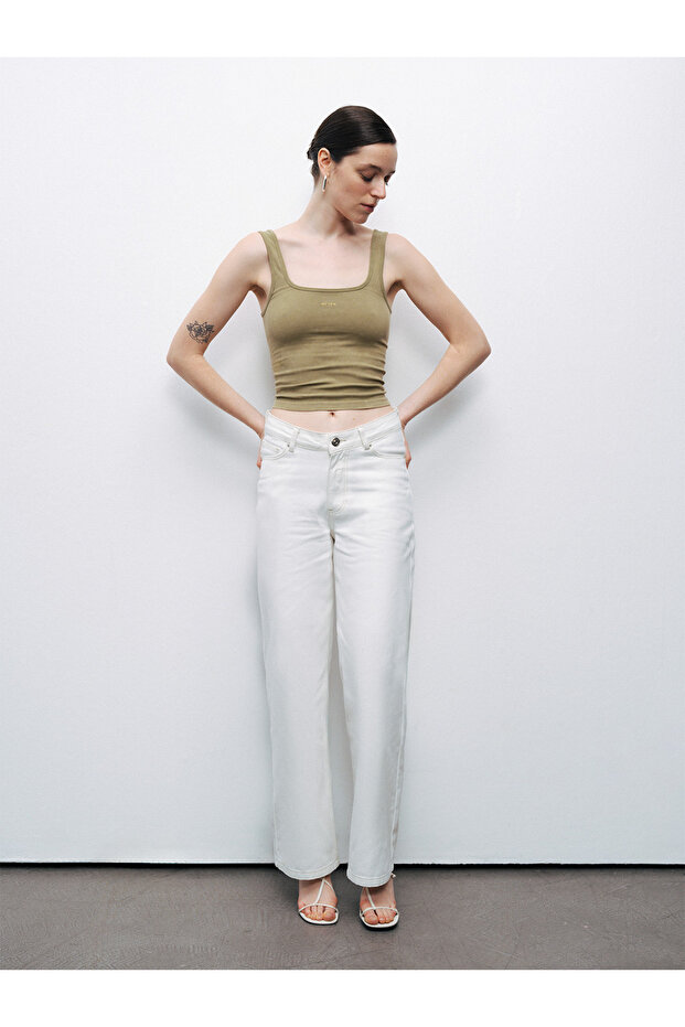 Baskı Detaylı Crop Top - 2