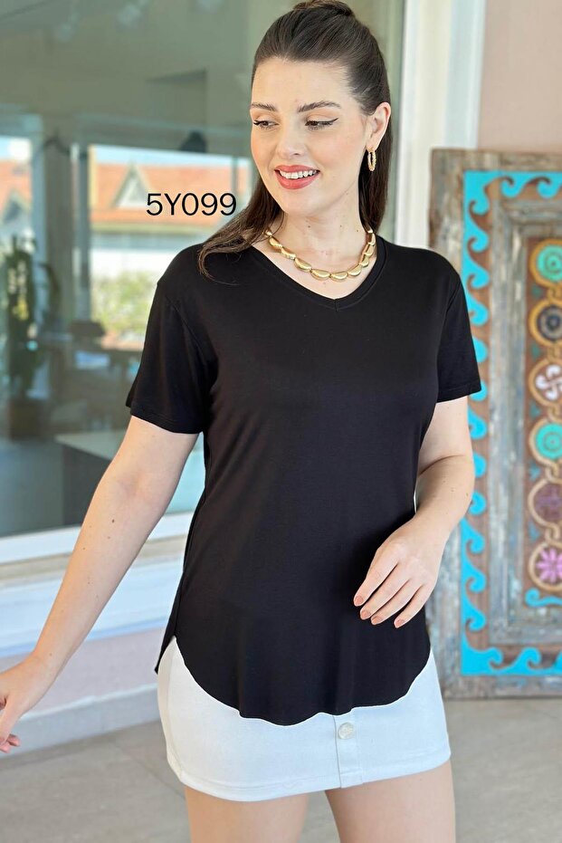 V Yaka Bambu Basic Tshirt 5y099 - 1