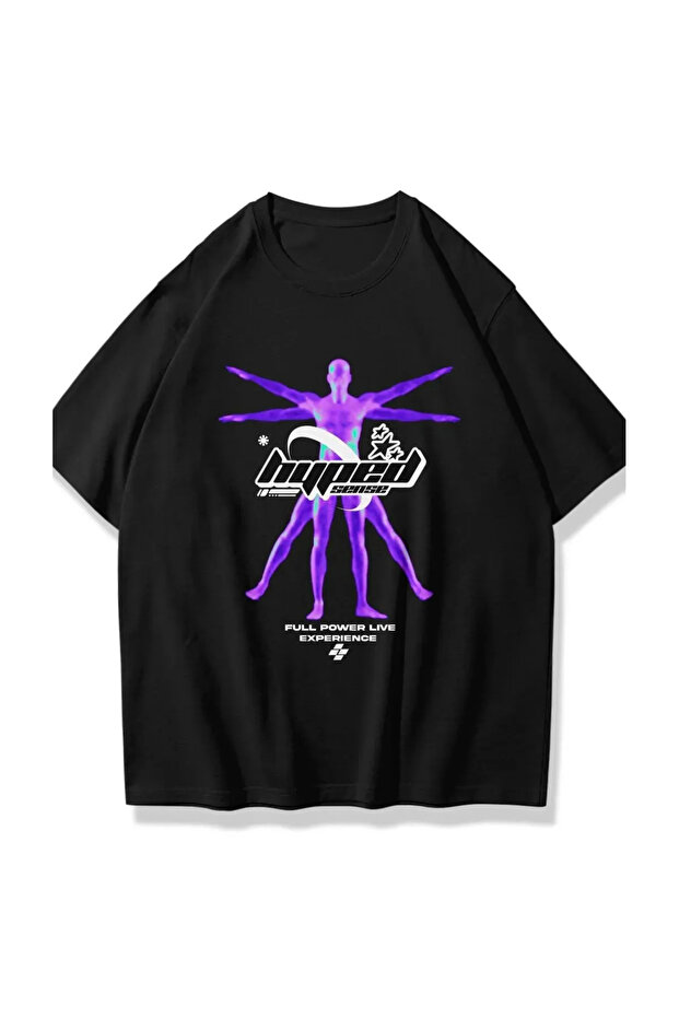 Unisex Hyped Sense Stylish T-Shirt Black