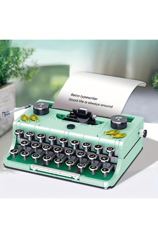 No Box 820PCS Typewriter Building Blocks Classic Creative Ideas Machine Retro Micro Bricks Education